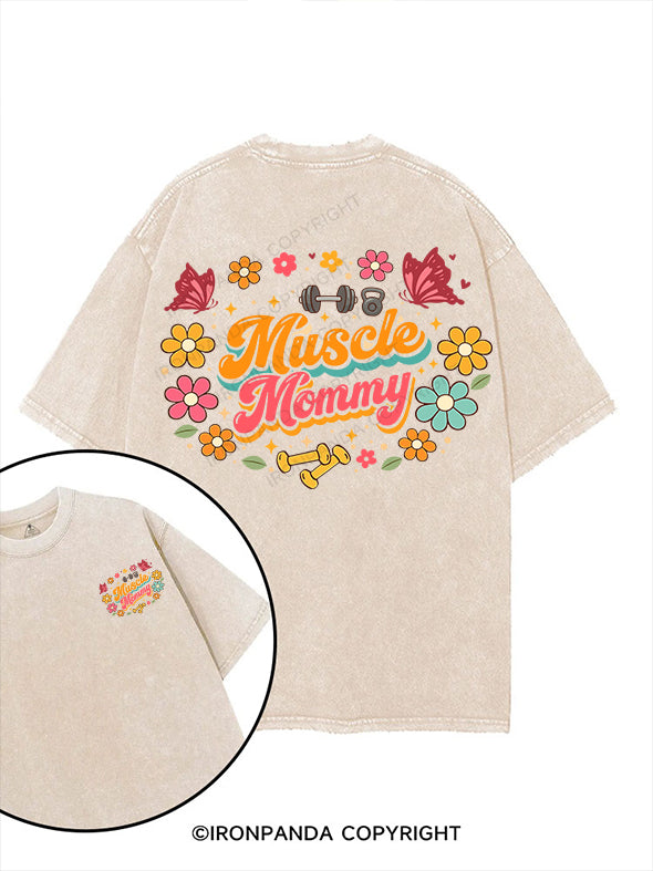 muscle mom printed Gym Shirt