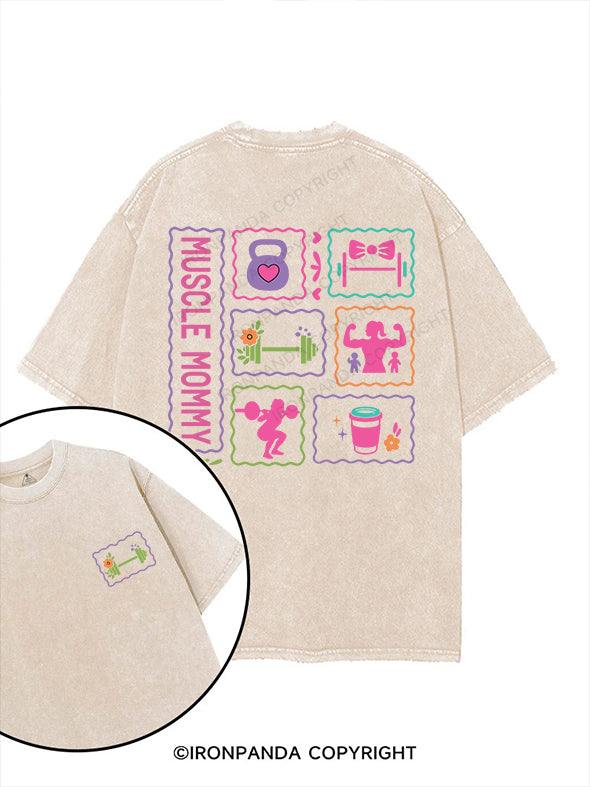 MUSCLE MOM printed Gym Shirt