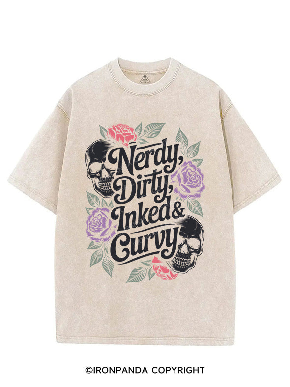 NERDY, DIRTY, INKED & CURVY VINTAGE GYM SHIRT
