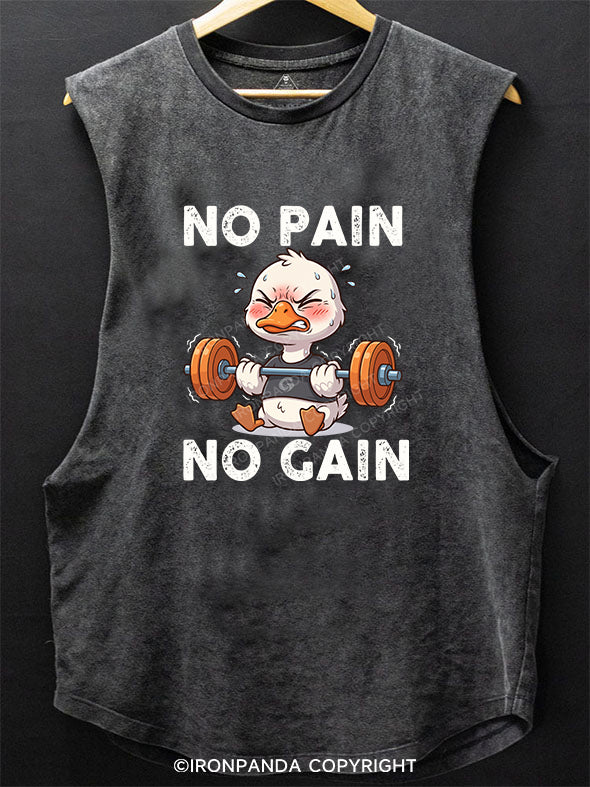 no pain no gain SCOOP BOTTOM COTTON TANK