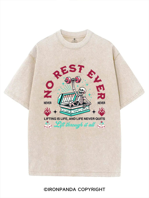 no rest ever VINTAGE GYM SHIRT