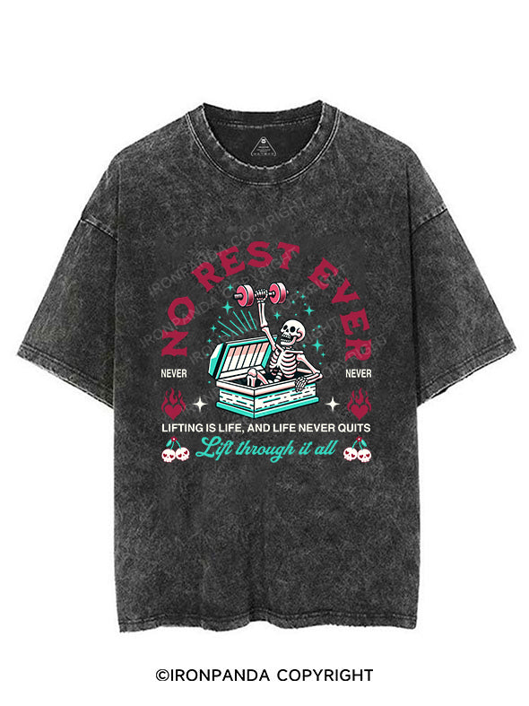no rest ever VINTAGE GYM SHIRT