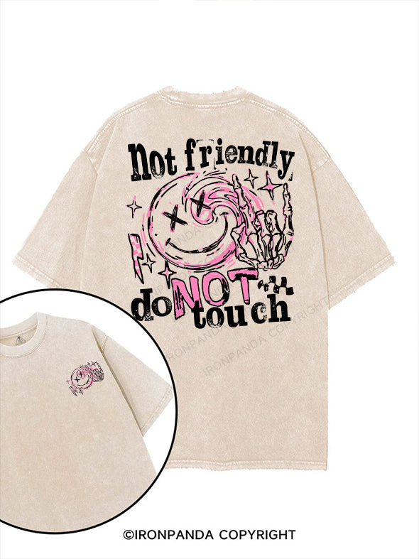 Not friendly, do not touch printed Gym Shirt