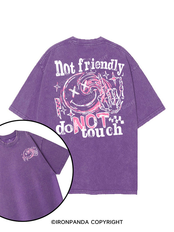 Not friendly, do not touch printed Gym Shirt