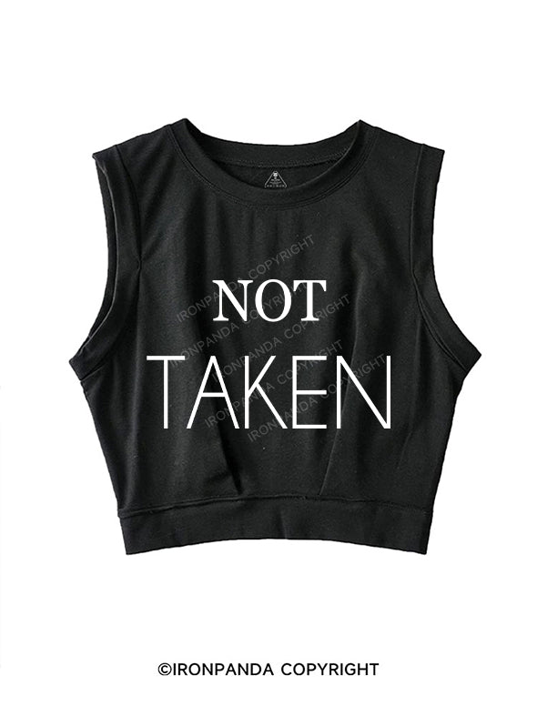 Not Taken SLEEVELESS CROP TOPS