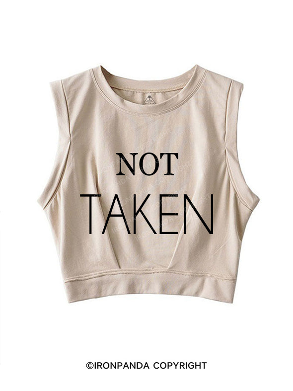Not Taken SLEEVELESS CROP TOPS