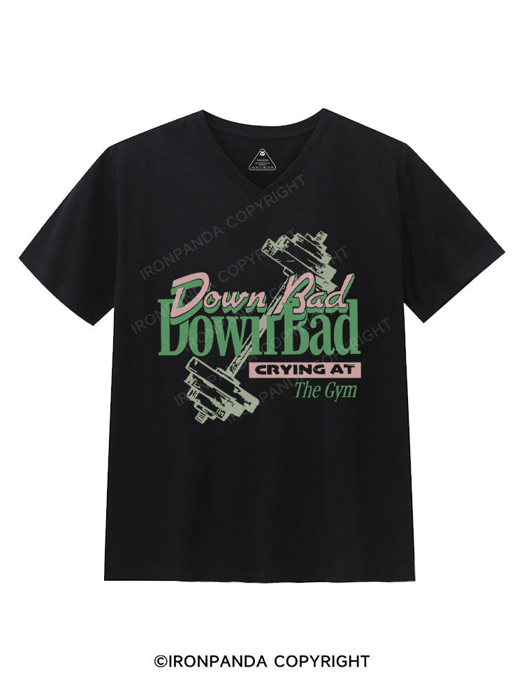 DOWN BAD CRYING AT THE GYM Gym V-neck Shirt
