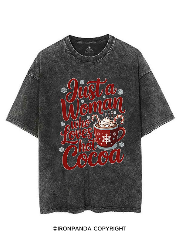 just a woman who loves hot cocoa VINTAGE GYM SHIRT