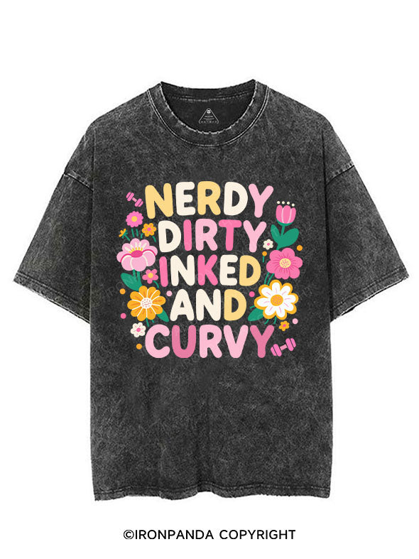 NERDY, DIRTY, INKED AND CURVY VINTAGE GYM SHIRT