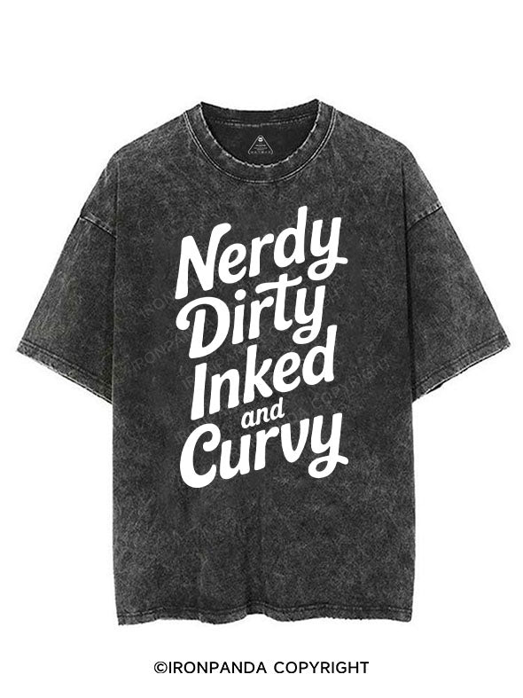 NERDY DIRTY INKED AND CURVY VINTAGE GYM SHIRT