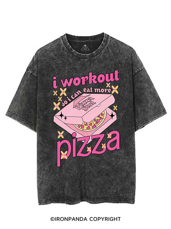 I WORKOUT SO I CAN EAT MORE PIZZA VINTAGE GYM SHIRT