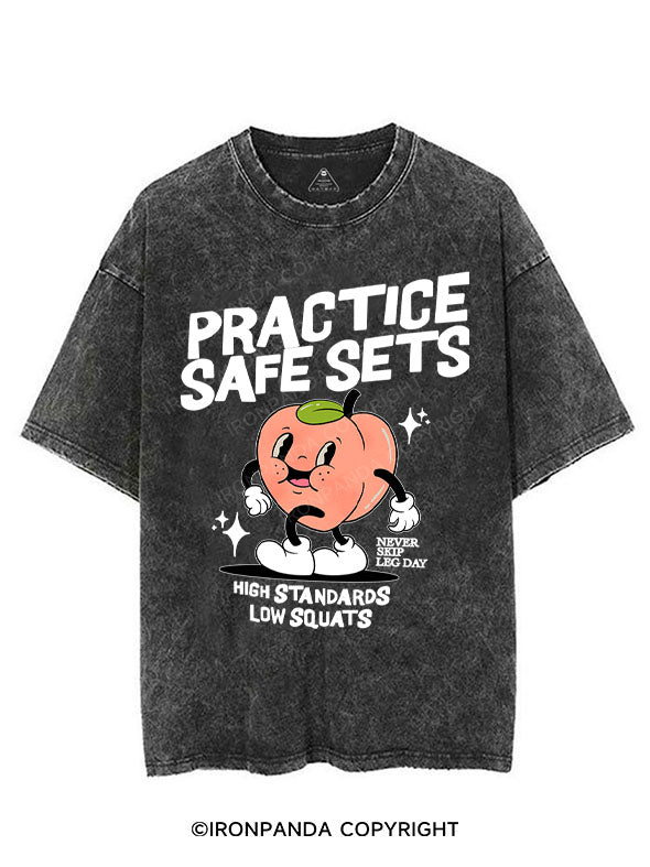 Practice Safe Sets VINTAGE GYM SHIRT