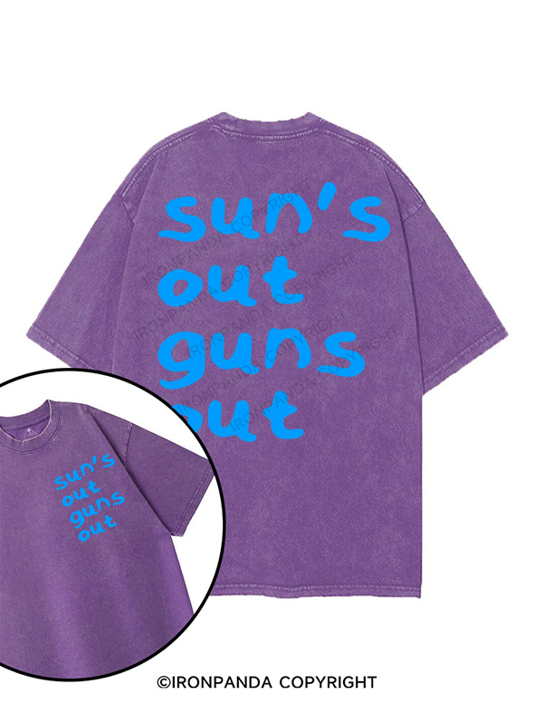 sun's out guns out printed Gym Shirt