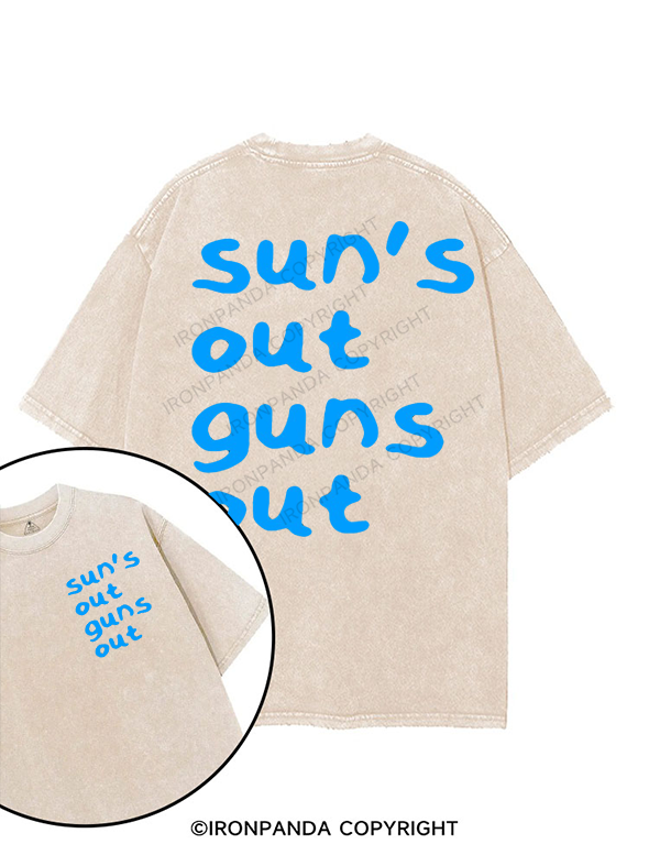 sun's out guns out printed Gym Shirt
