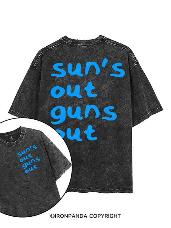 sun's out guns out printed Gym Shirt