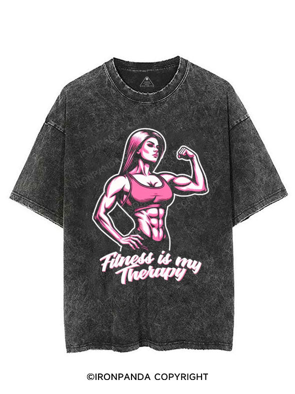 Fitness is my Therapy VINTAGE GYM SHIRT