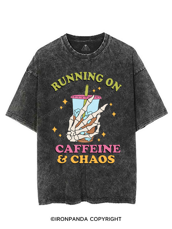 RUNNING ON CAFFEINE & CHAOS VINTAGE GYM SHIRT