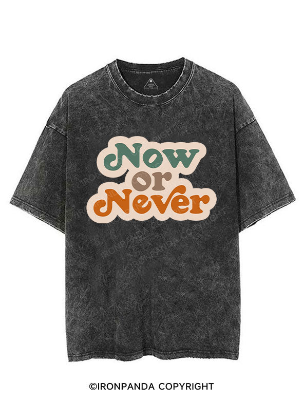 NOW OR NEVER VINTAGE GYM SHIRT