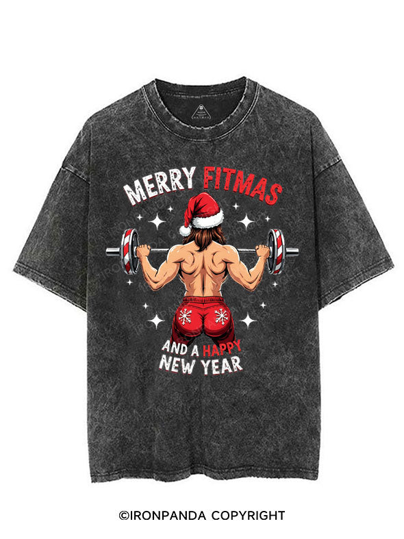 MERRY FITMAS AND A HAPPY NEW YEAR VINTAGE GYM SHIRT