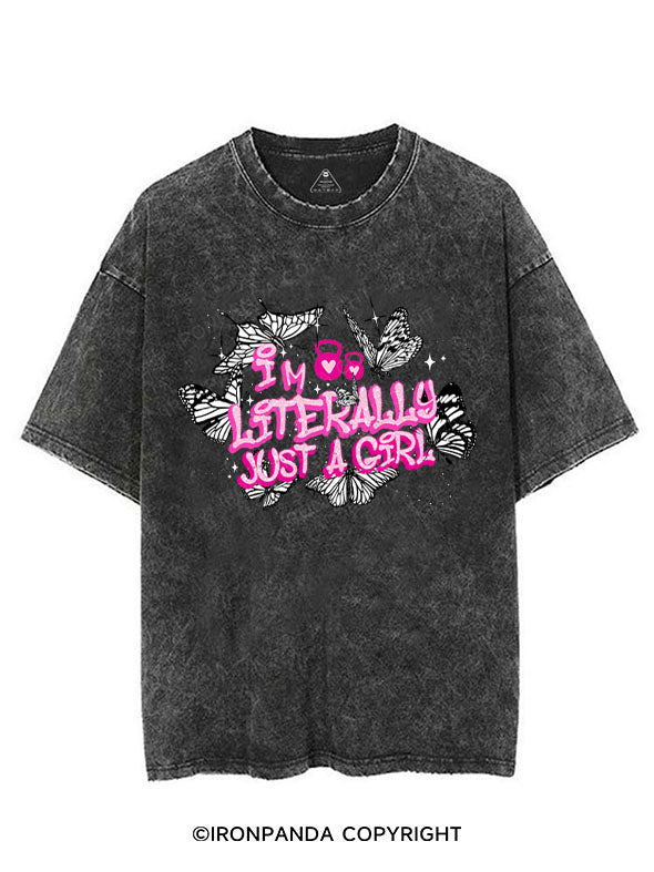 i'm literally just a girl VINTAGE GYM SHIRT