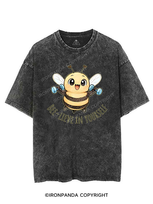 BEE-LIEVE IN YOURSELF VINTAGE GYM SHIRT