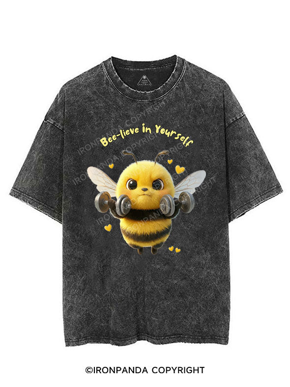 BEE-LIEVE IN YOURSELF VINTAGE GYM SHIRT