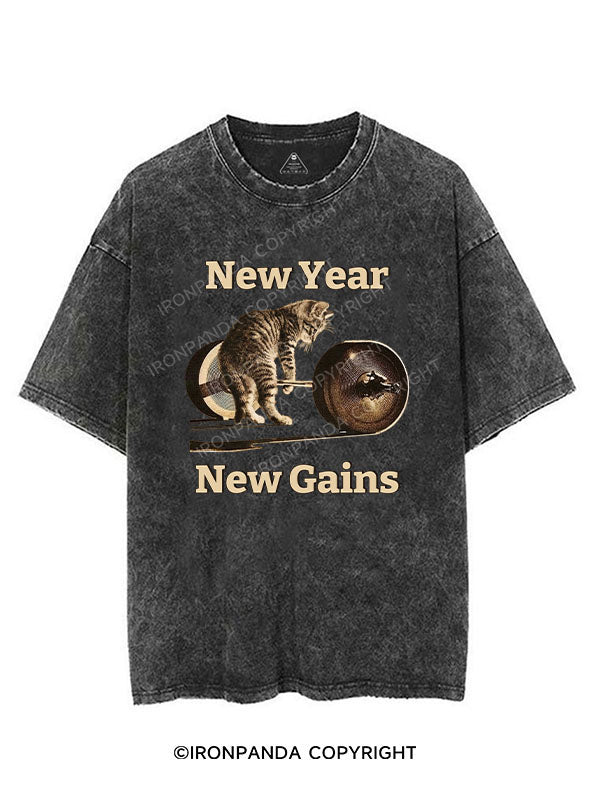 New Year, New Gains VINTAGE GYM SHIRT