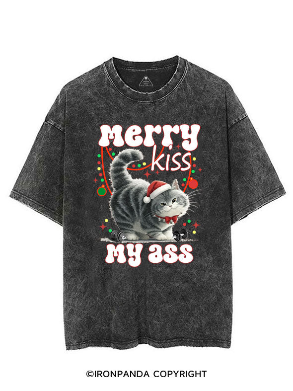 merry kiss my ass VINTAGE GYM SHIRT