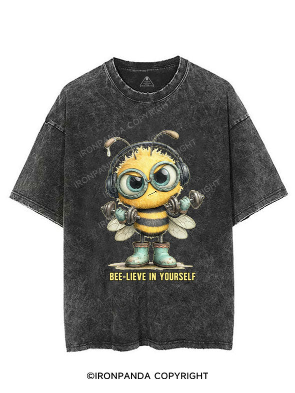 BEE-LIEVE IN YOURSELF VINTAGE GYM SHIRT