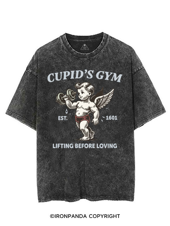 CUPID'S GYM LIFTING BEFORE LOVING VINTAGE GYM SHIRT