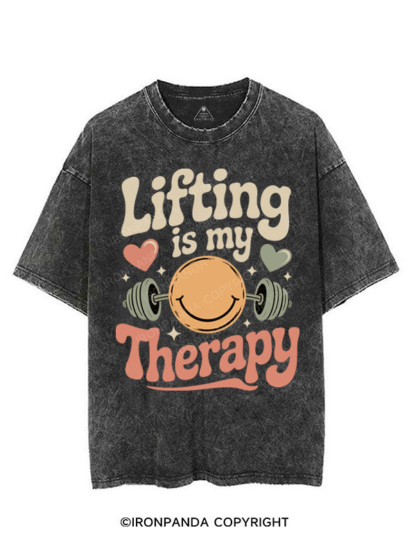 LIFTING IS MY THERAPY VINTAGE GYM SHIRT