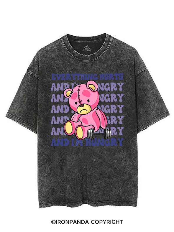EVERYTHING HURTS AND I'M HUNGRY VINTAGE GYM SHIRT