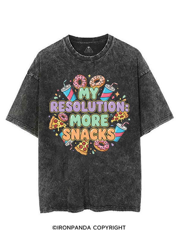 MY RESOLUTION MORE SNACKS VINTAGE GYM SHIRT