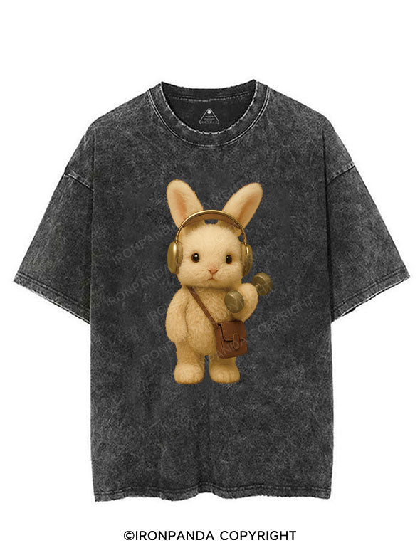 MUSCLE BUNNY MUSIC VINTAGE GYM SHIRT