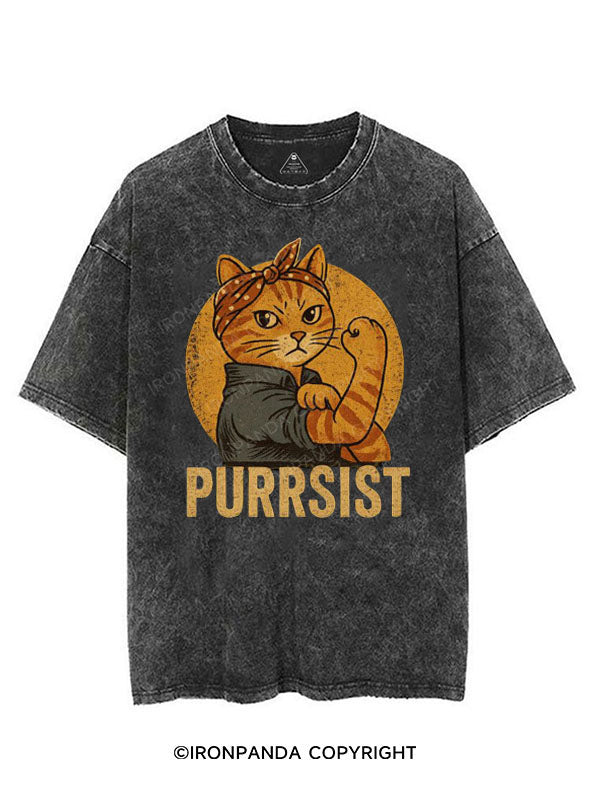 PURRSIST VINTAGE GYM SHIRT
