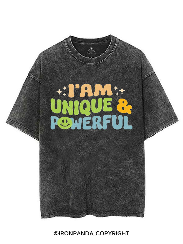 I AM UNIQUE & POWERFUL VINTAGE GYM SHIRT