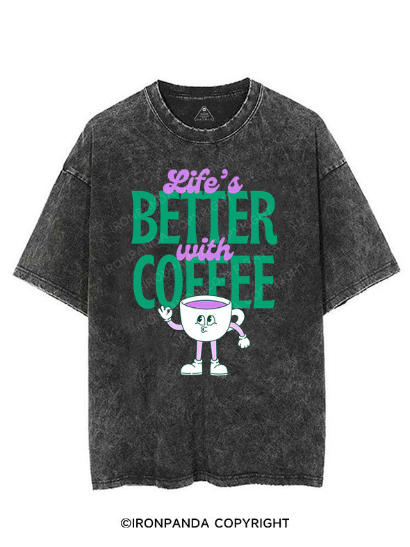 LIFE'S BETTER WITH COFFEE VINTAGE GYM SHIRT