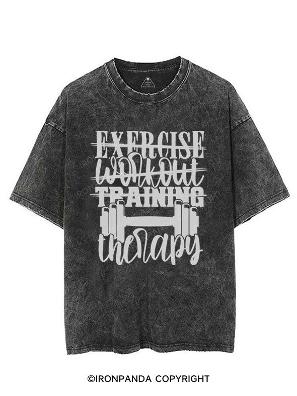 GYM IS MY THERAPY VINTAGE GYM SHIRT