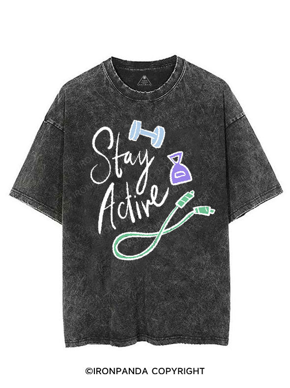 STAY ALIVE VINTAGE GYM SHIRT