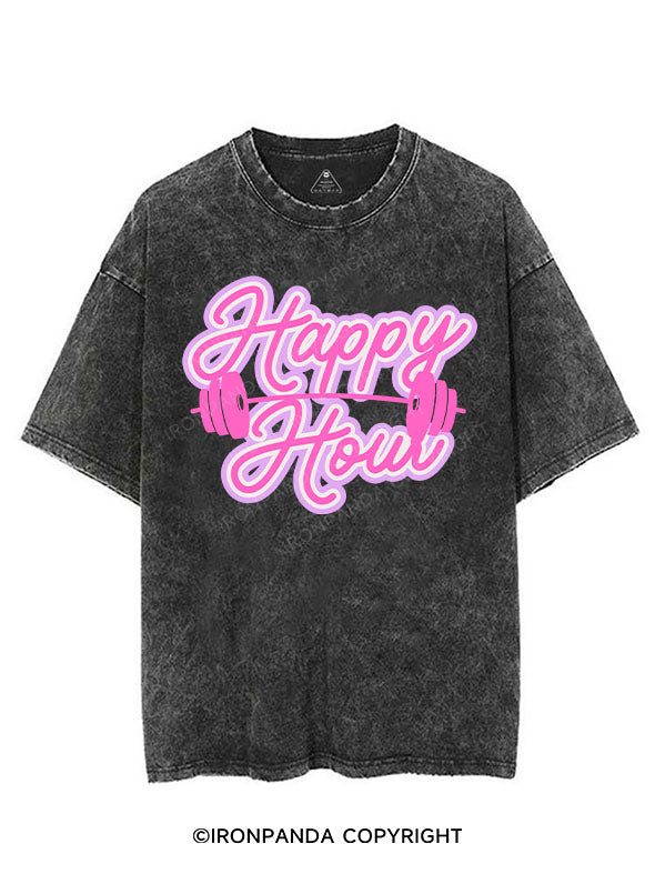 HAPPY HOUR VINTAGE GYM SHIRT