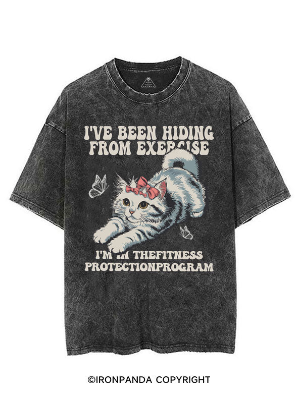 I'VE BEEN HIDING FROM EXERCISE VINTAGE GYM SHIRT