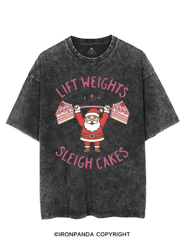 LIFT WEIGHTS SLEIGH CAKES VINTAGE GYM SHIRT