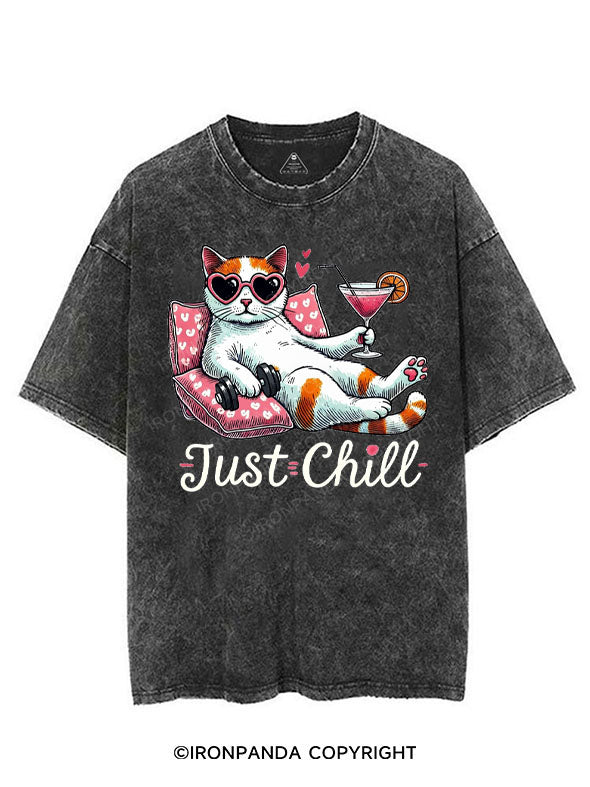 JUST CHILL VINTAGE GYM SHIRT