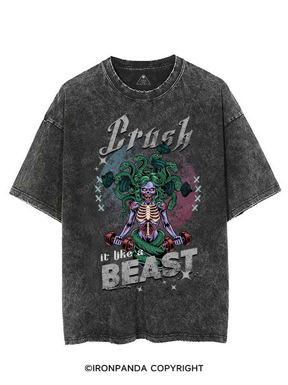 CRUSH IT LIKE A BEAST VINTAGE GYM SHIRT