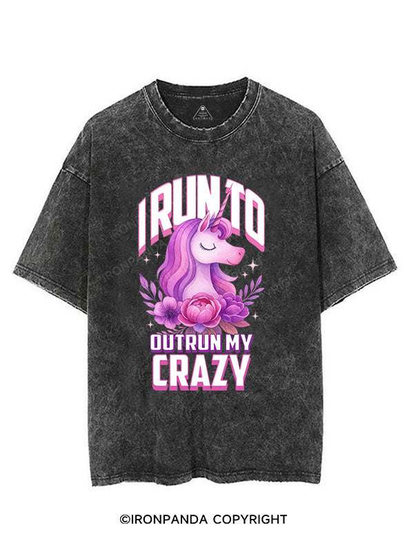 I RUN TO OUTRUN MY CRAZY VINTAGE GYM SHIRT