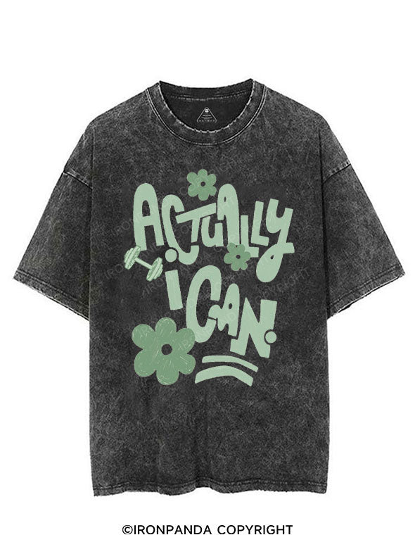 ACTUALLY I CAN VINTAGE GYM SHIRT