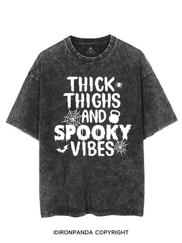 THICK THIGHS AND SPOOKY VIBES VINTAGE GYM SHIRT