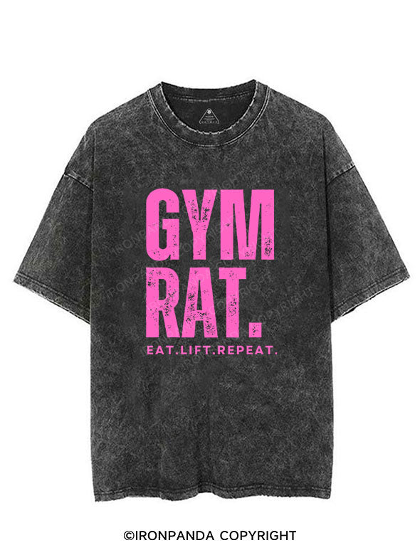 GYM RAT EAT LIFT REPEAT VINTAGE GYM SHIRT
