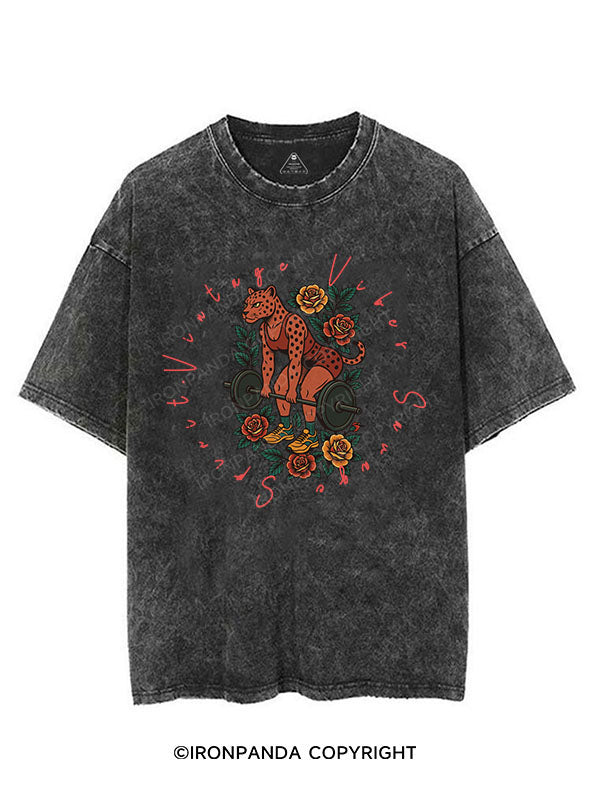 VINTAGE VIBES, SAVAGE SPIRIT VINTAGE GYM SHIRT