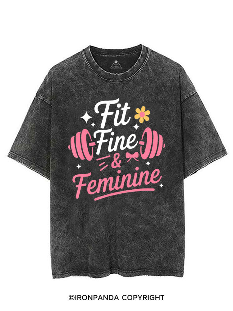 FIT FINE & FEMININE VINTAGE GYM SHIRT